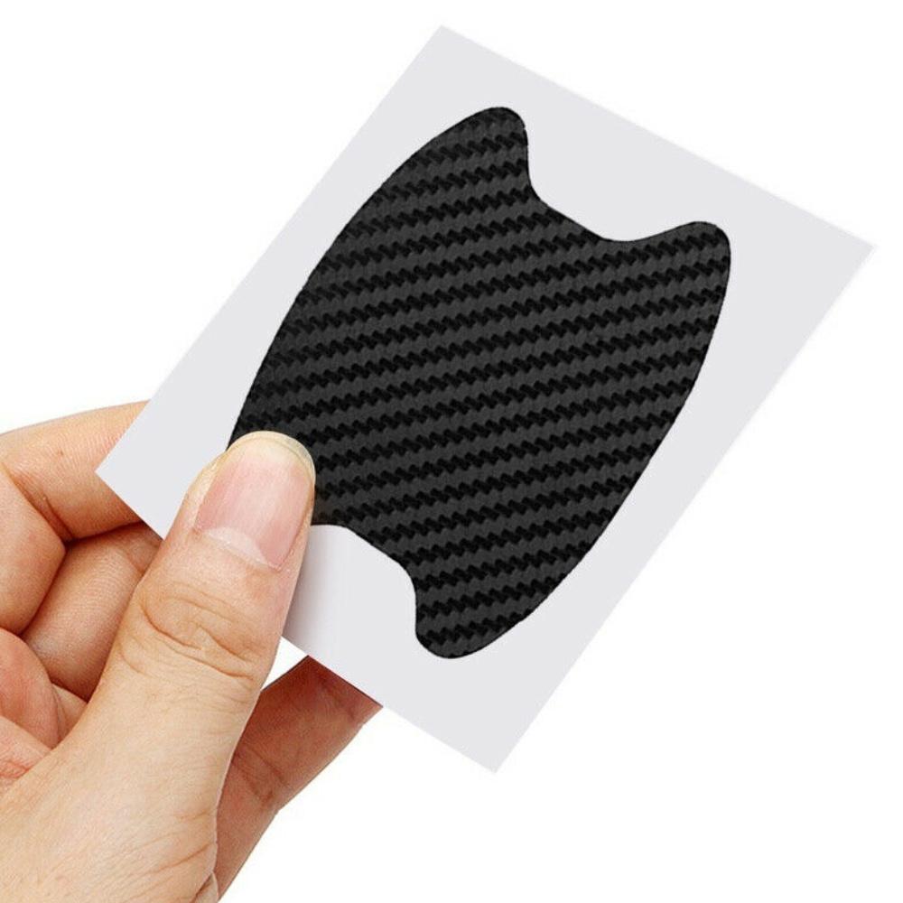 4шт автомобильная дверная ручка устойчивая к царапинам универсальная наклейка из углеродного волокна