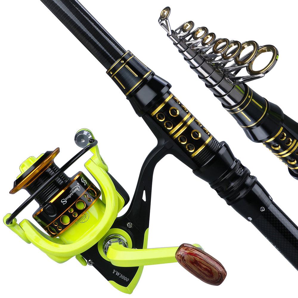 Fishing Rod Reel Set Telescopic Spinning Rod with 12BB Smooth Fishing Reel Portable Fishing Rod Set
