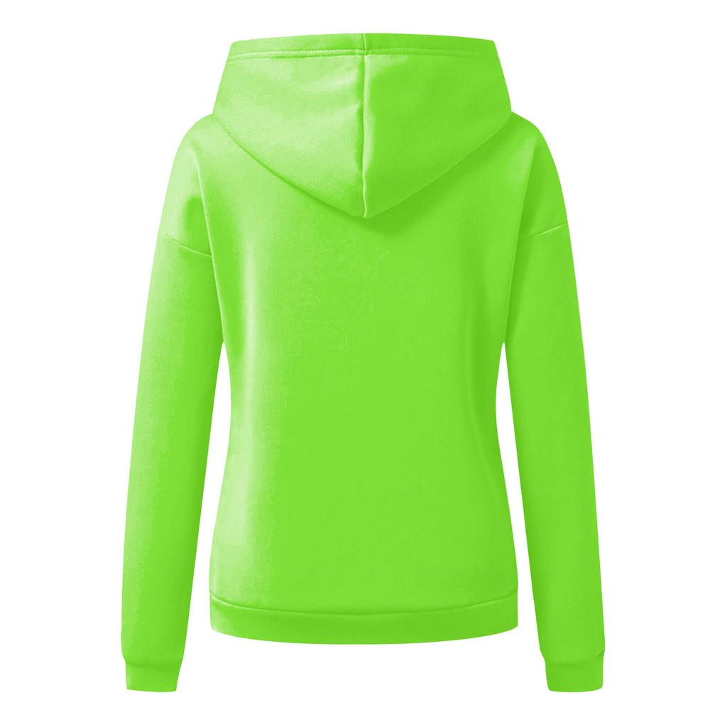 Women'S Loose Long Sleeve Sweatshirts Blouse Causal Fashion Solid Color Pullover Hooded Sweatshirts Top With Pocket