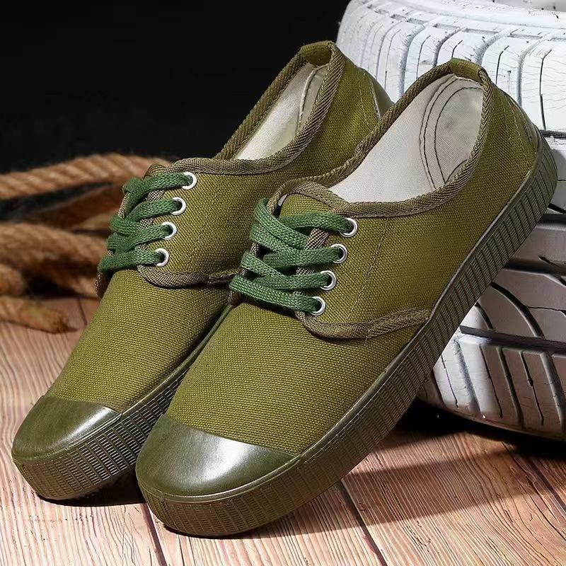 Jiefang Shoes Wear-resistant Breathable Training Shoes for Men Military Training Shoes for Migrant Workers Labor Protection Shoes Rubber Shoes