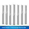 4/6mm Shank 2 Flute End Mill Silver End Mill CNC Tool Mill Cutter