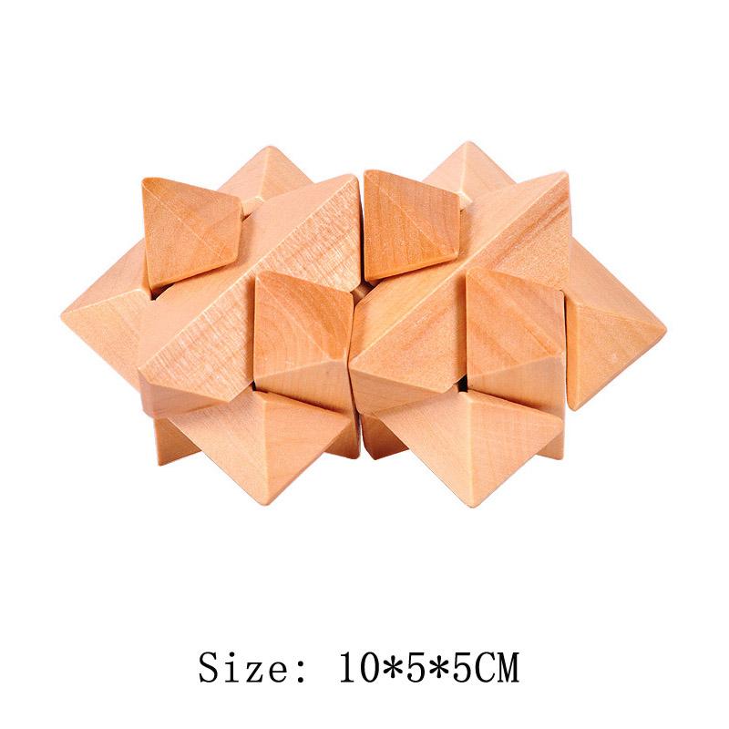 Деревянный замок Kong Ming Lu Ban Lock IQ головоломка Inteligencia Rompecabezas 3D De Madera Монтессори развивающие игрушки