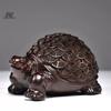 1PC Money Tortoise Solid Wood Carving Office Decoration Decor Home Wooden Animal Figurine Mini Crafts Propitious Gift