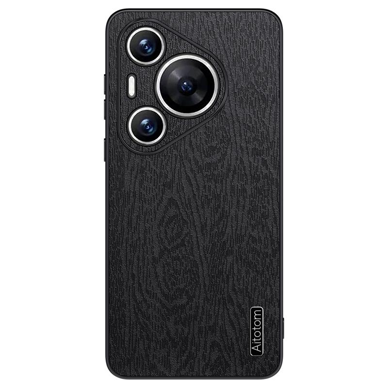 Для Huawei Pura 70 Pro/Pura 70 Pro+ Противоударный чехол с текстурой дерева из ПУ-кожи + ПК + ТПУ