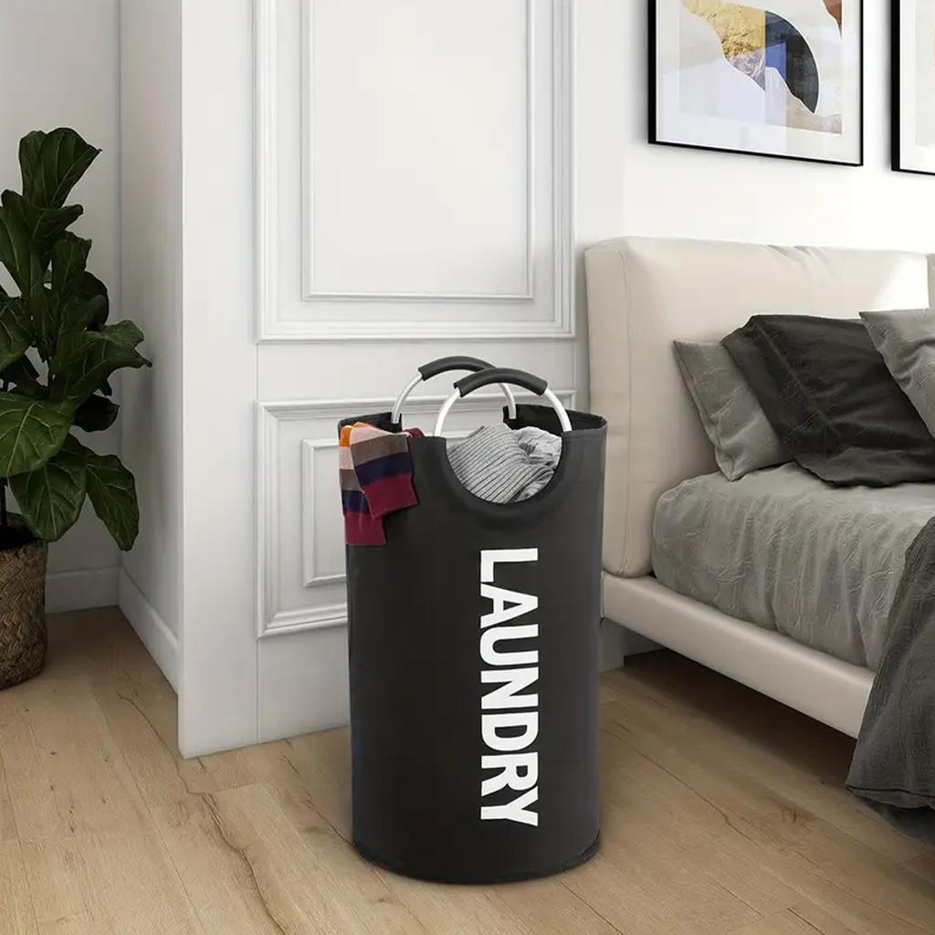 Корзина для белья 90 л, сумка для белья из оксфордской ткани с мягкой ручкой-подушкой, большая складная корзина для грязного белья для ванной комнаты, общежития