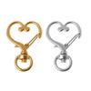 10Pcs Metal Swivel Lobster Clasp Snap Hook Heart Shape Keychain Jewelry Findings