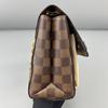 [Pre-Owned] Vavin Classic Metal Lock Coated Canvas And Grainy Calfskin Chain Shoulder Bag Crossbody Bag Small - Very Good #10X7QN5