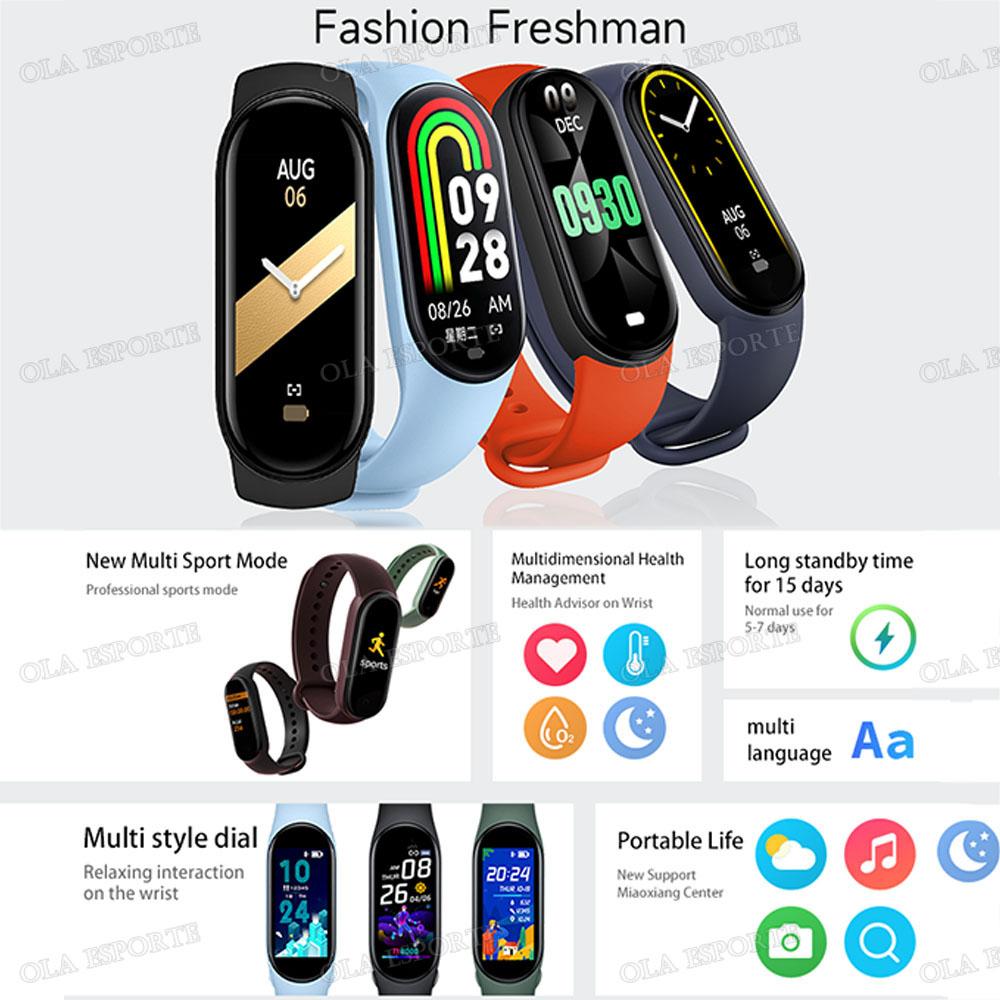Smart Band Watch Heart Rate Smart Watch Varied Dials Fitness Tracker Blood Pressure Sports Bracelet For Android iOS  New