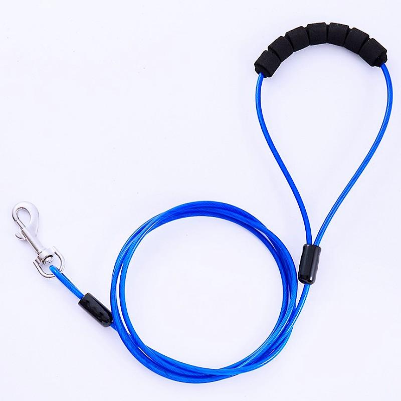 Dog Leash Dogs Chain Steel Wire Leashes for Dog Walking Anti-bite Puppy Training Leash Soft Handle Dogs Leashes Pet Accessories