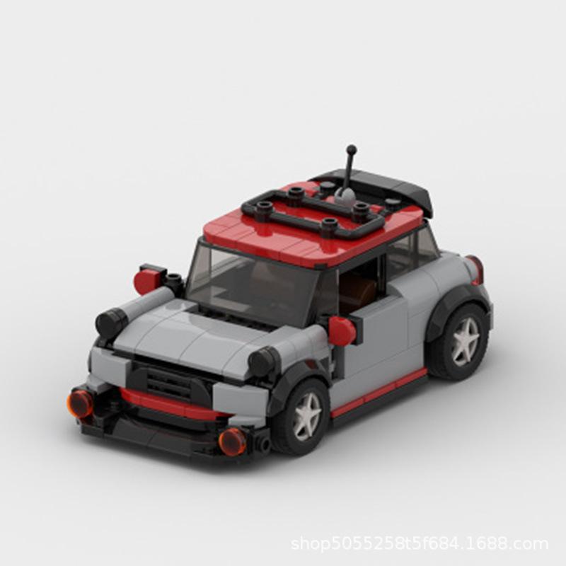 Конструктор MOC Модель из мелких деталей Мини COOPER JCW Соединяемая и вставляемая игрушка Подарок