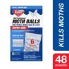 Moth Balls Preventive 48oz Long Term Storage Kills Moths Eggs Larvae EPA Approved Protective Wrap Ideal Clothing Chests Drawers