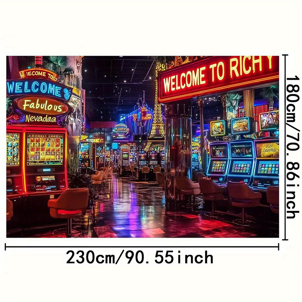 1 piece of photo background cloth. This background cloth showcases the vitality and luxury of the Las Vegas casino