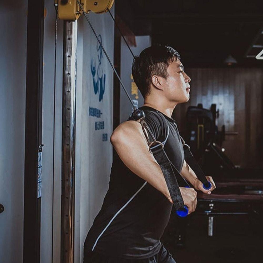 1 пара прочных фитнес-эспандеров с ручками из нейлоновой ленты, ручка для съемника, тяжелая атлетика