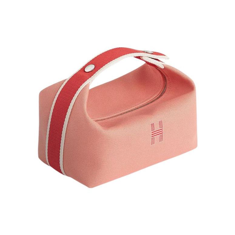 Hermes Сумка-тоут для хранения путешествий Bride-A-Brac из холста Женские сумки Гранат H103222M10