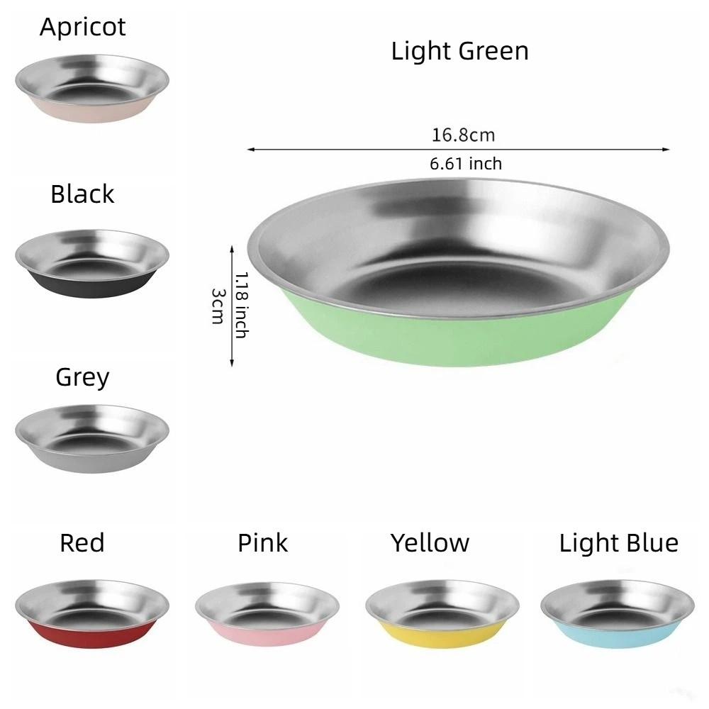 Wide Mouth Cat Food Bowls Anti-Tip Dog Food Dish Stainless Steel Dog Bowl Pet Drinking Feeding