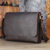 Мужская сумка Мужская кожаная сумка через плечо Большая вместительная сумка на плечо Мужская винтажная сумка из воловьей кожи