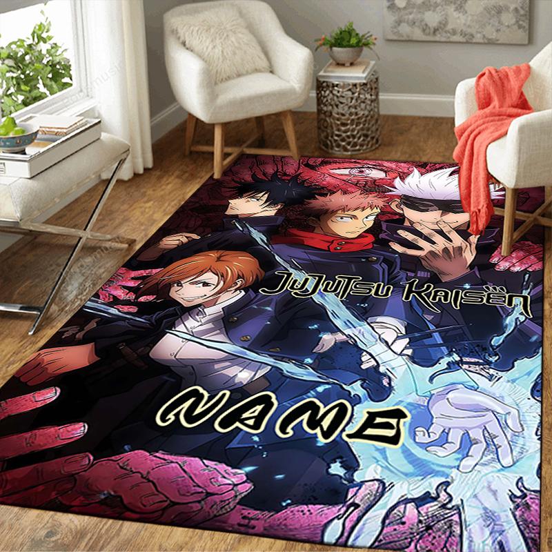 Custom 1Pc Jujutsu Kaisen Magic Battle Rug Office Carpet Indoor Outdoor Entrance Doormat Nonslip Soft And Comfortable Living Room D2915151