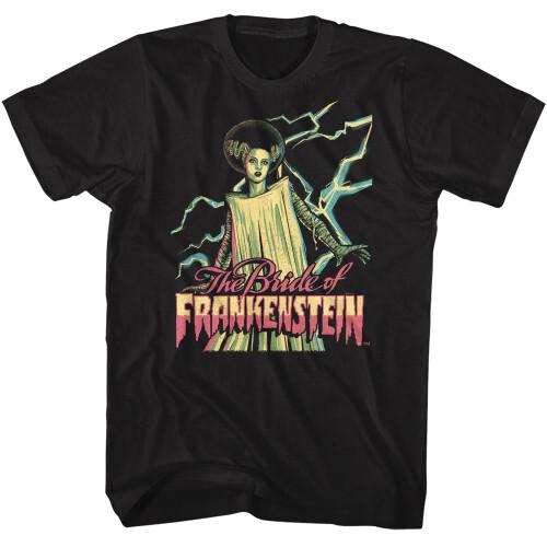 The Bride of Frankenstein Multitone T-Shirt - Black Unisex T-Shirt