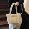 Nylon Large Capacity Handbag with Compartments Puffer Carryall Bag Casual Shoulder Bag  Women