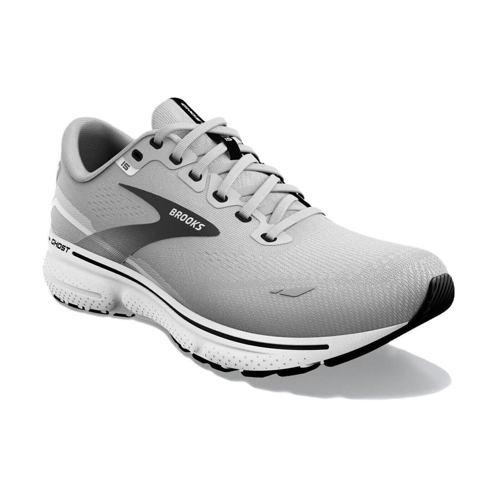 Brooks Ghost 15 Дышащая Удобная Ткань Нескользящая Прочная Низкие Марафонские Беговые Кроссовки Мужская кроссовка Серый Черный 110393-098