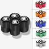 LKPP1 4PCS Car Styling Aluminum Emblem Wheel Tire Valve Stem Air Caps For Skoda S Octavia Fabia Rapid Yeti Superb Octavia A5 VRS VII