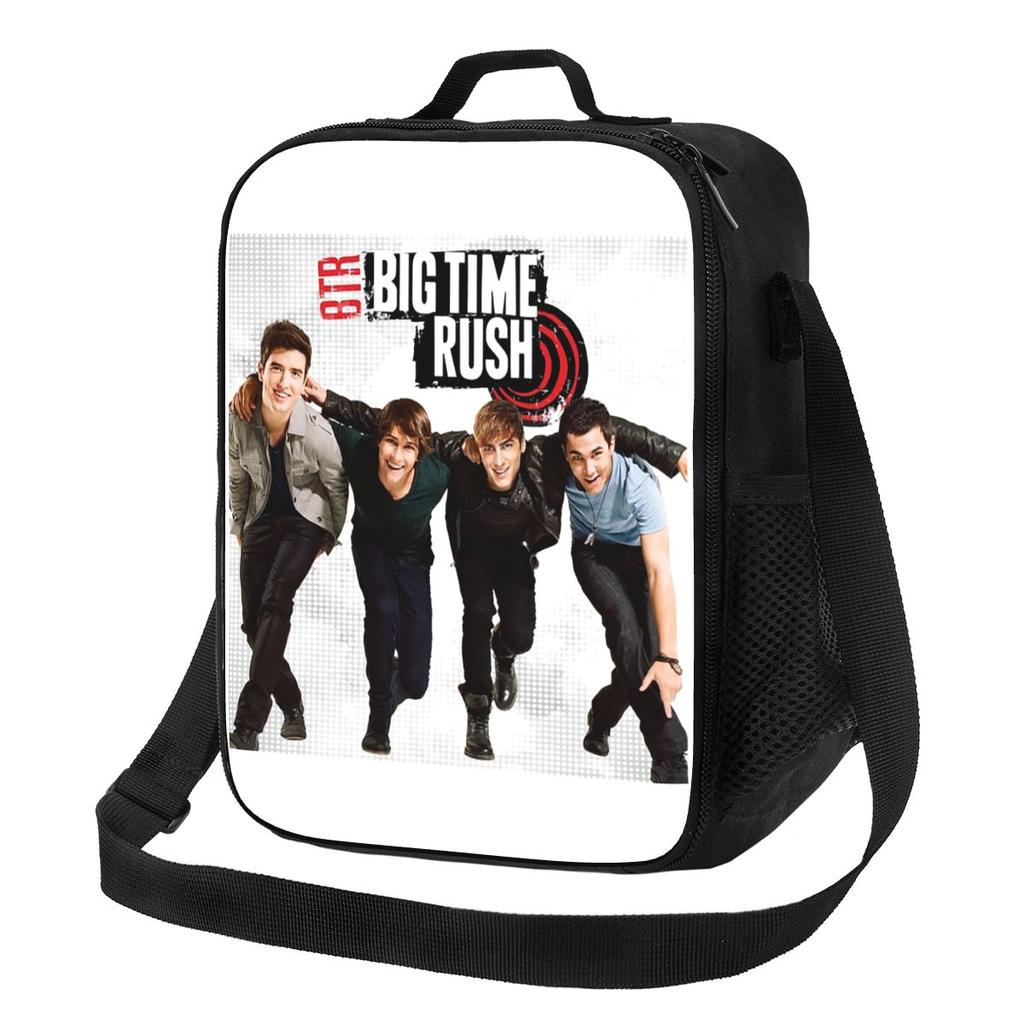 Big Time Rush BTR Insulated Lunch Bag for School Picnic Storage Food Boxes Portable Container Cooler Thermal Lunch Box Tote