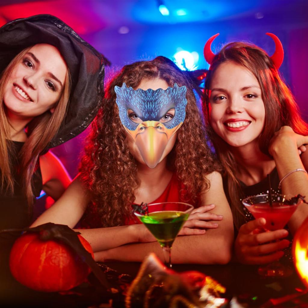 NOLITOY Eagle Mask, Costume, Cosplay, Masquerade, Halloween Party Accessory, Bird Beak Shape, Realistic, Funny, Cool, Stylish, Scary Headgear for Men
