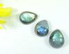 Радужный голубой лабрадорит грушевидный кабошон 12X16MM россыпью драгоценных камней 3 шт. лот LM-1101
