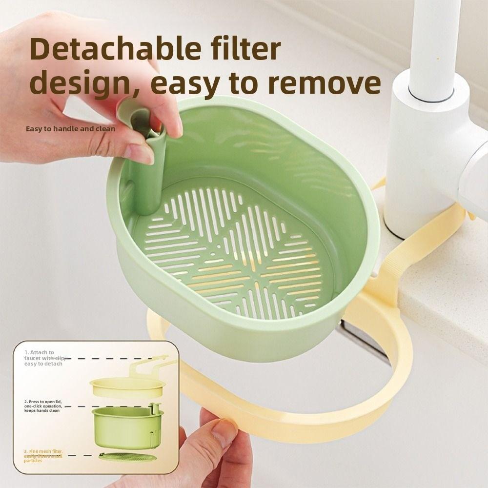 2Pcs Detachable Sink Hanging Strainer Basket Creative Food Residue Separator Kitchen Accessories