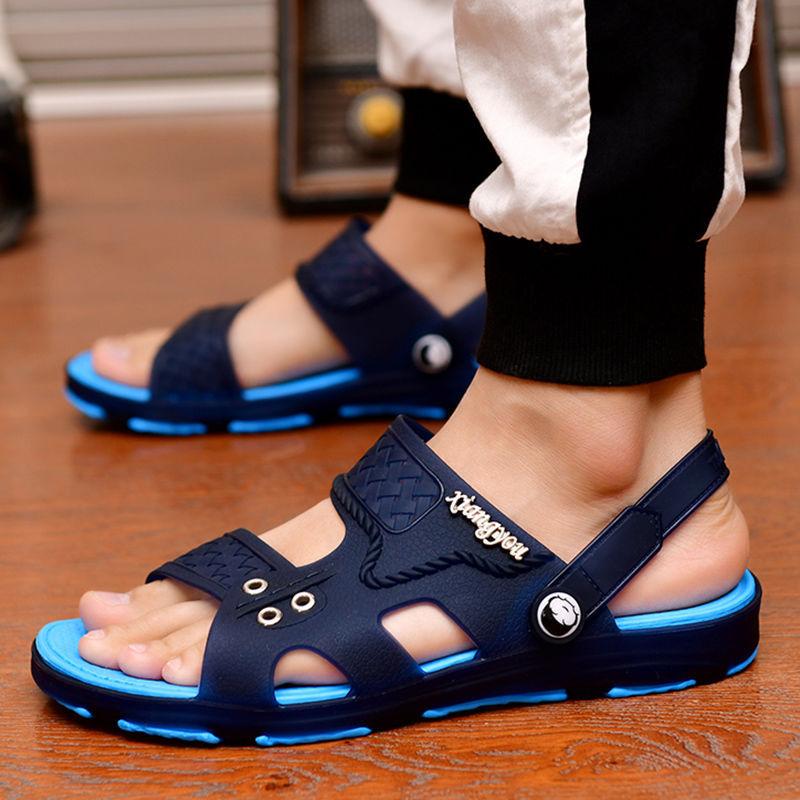 Fashion Summer Sandals  Men Slippers Outdoor Beach Casual Shoes Zapatos De Hombre Indoor Durable Anti Slip Peep Toe New