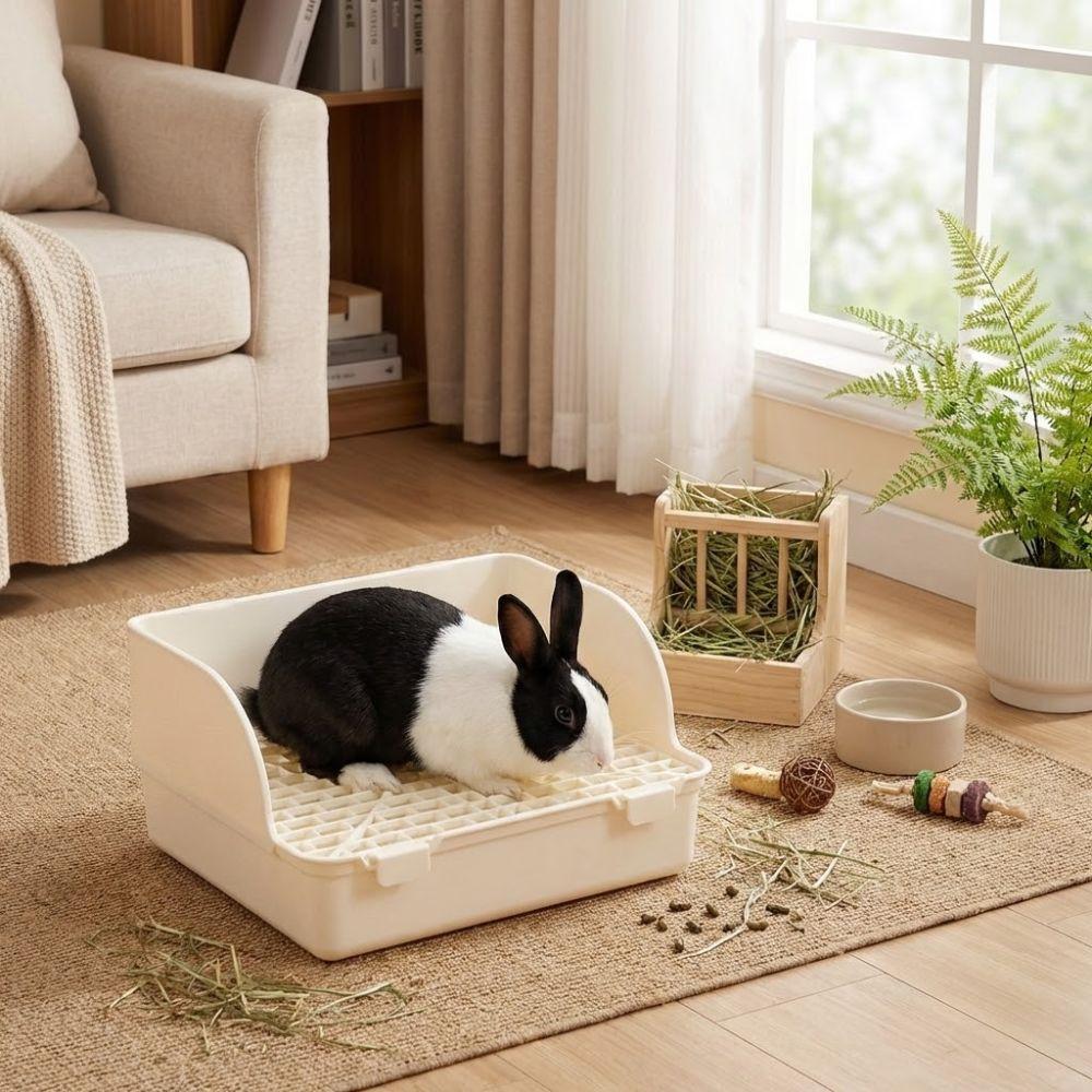 Splash-Proof Animal Potty Trainer Anti-spill Rabbit Training Toilet Pet Supplies