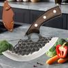 Бытовой кухонный нож для нарезки рыбы и овощей, кованый нож для обвалки мяса, мясницкий нож из нержавеющей стали с чехлом