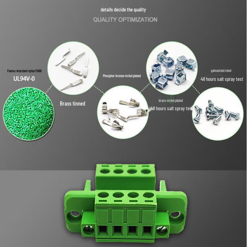 Beifute 2EDGWC 5.08mm Pitch 6-Pin Panel Mount Plug-in Terminal Block