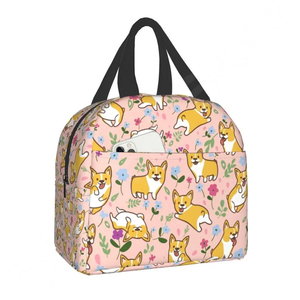 Утепленная сумка для обеда с рисунком королевы Елизаветы и корги для женщин, многоразовая термосумка-холодильник для обеда на работе, в школе, на пикнике
