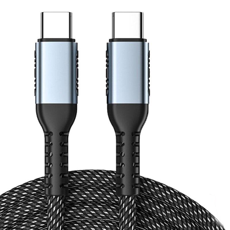 100 Вт кабель Type-C - Type-C USBC PD для быстрой зарядки, кабель USB-C 5A TypeC 2M для Macbook Samsung Xiaomi POCO