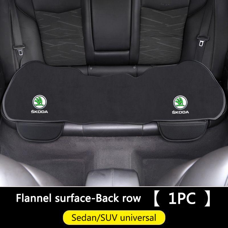 ZPMG6 Car Front Rear Seat Cushion Flannel Non-Slip Cover For Skoda Octavia Superb Rapid Kodiaq Karoq Fabia Kamiq Enyaq Auto Accessory