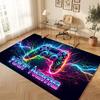Game Controller Theme Crystal Velvet Floor Rug Personalized Custom Name Text Warm Carpet Home Decoration