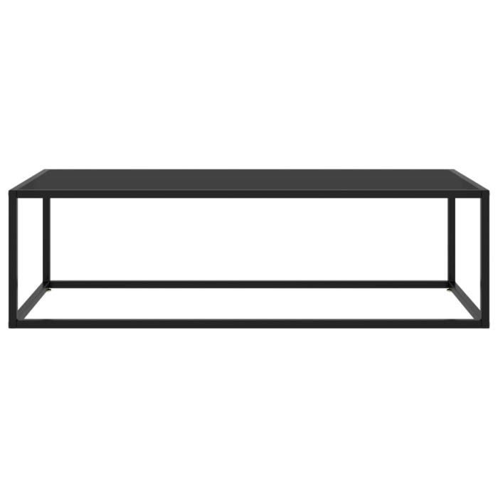 VidaXL Table basse Noir avec verre noir 120x50x35 cm