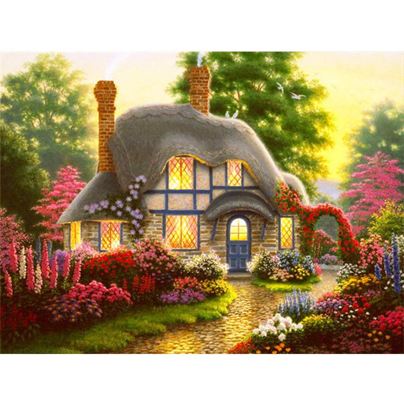 Полный Алмазная вышивка Дом Ремесло Комплект 5D DIY Алмазная картина Пейзаж Вышивка крестом Ферма Украшение дома