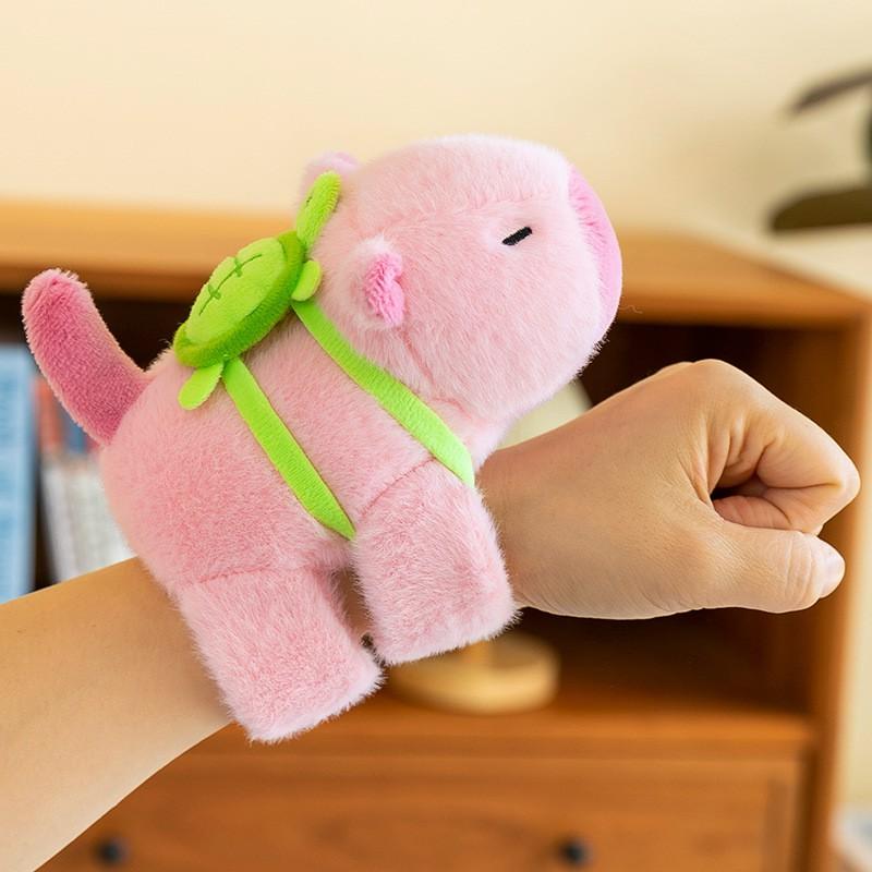 Capybara Plush Wristband Toy Soft Stuffed Animal Kids Adults Cute Handheld Pendant Accessory