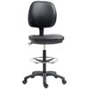 Height Adjustable Rolling Stool 69 91 Cm With Reclining Backrest And Adjustable Footrest