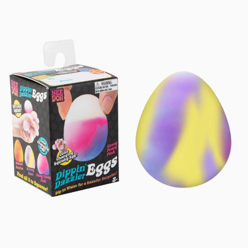 Новый Nee Doh Dippin Dazzler Яйцо Меняющее Цвет Погружение в Воду Пасхальная Мягкая Сжимаемая Игрушка для Снятия Стресса Расслабление Рук Снятие Тревоги