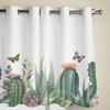 Ins Стиль Кактус Тропические Растения Шторы для Спальни Гостиной Оконные Шторы Обработки Жалюзи Кухня Домашний Декор Шторы