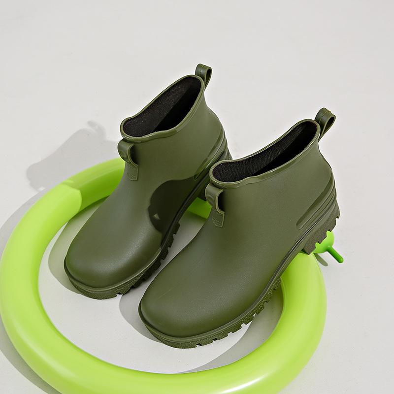 Модные женские дождевые туфли большого размера, мужские женские водонепроницаемые нескользящие резиновые сапоги, женские утепленные садовые галоши, размер 36-44