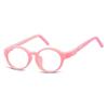 Flexible children' clear lens rectangular glasses frames + Sunoptic K5C black elastic