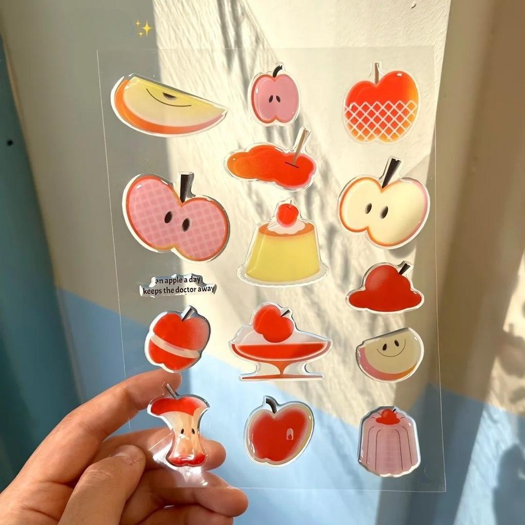 Милый торт пруд желаний 3D рельефная смоляная наклейка чехол для телефона для девочки ноутбук прозрачная желейная наклейка канцелярские товары блокнот DIY украшение