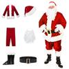 SYitong Santa Claus Costume for Includes Santa Cosplay Outfit and Shoe Christmas Costume Set for Men and Fun Christmas Costume Adults, Covers, 6-Piece
