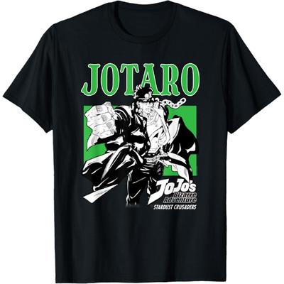 Футболка с изображением Джотаро из аниме "JoJo's Bizarre Adventure Stardust Crusaders"