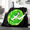 1pc Alien Space Flannel Blanket for Super Soft Cute Comfort Blanket for Travel Bedding Couch Sofa Blanket Y82578