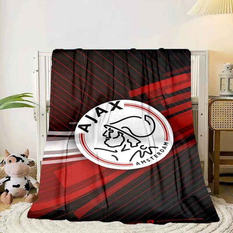 AFC Ajax Emblem Design Portable Blanket/Soft Blanket Bedding Blanket Suitable for Travel Camping Living Rooms Offices Sofas Fan Gifts
